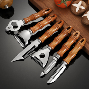 雄光瓜果刨木柄削皮刀家用多功能水果刀削皮器刮皮刀厨房土豆刨刀