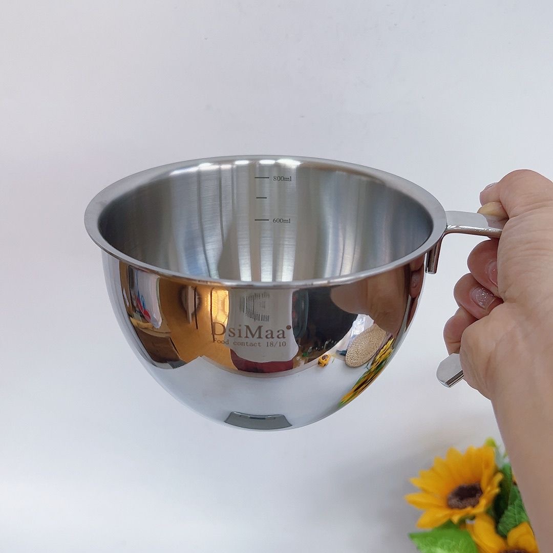 18/10不锈钢大肚杯早餐燕麦牛奶杯吃饭碗打蛋碗量杯带手柄多用碗