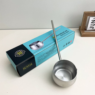 316不锈钢泼油勺子长柄烧油浇油锅厨房热油小锅专用小勺