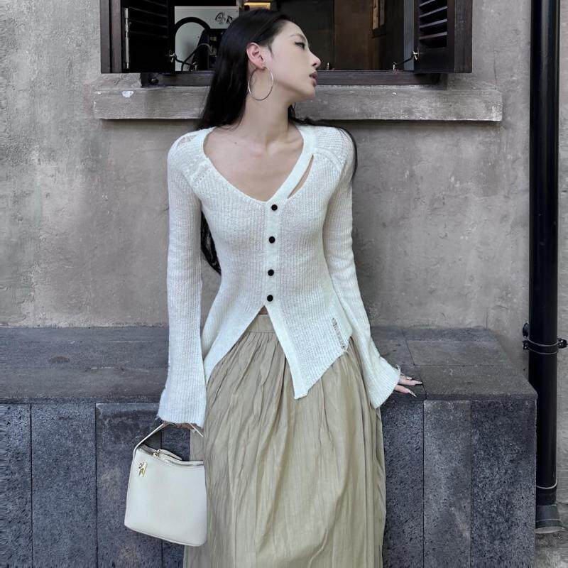 慵懒风针织上衣破洞毛衣垂坠感大摆长裙a字半身裙初秋温柔风套装,女装/女士精品,连衣裙,淘宝优惠券,粉丝福利购,淘宝优惠卷