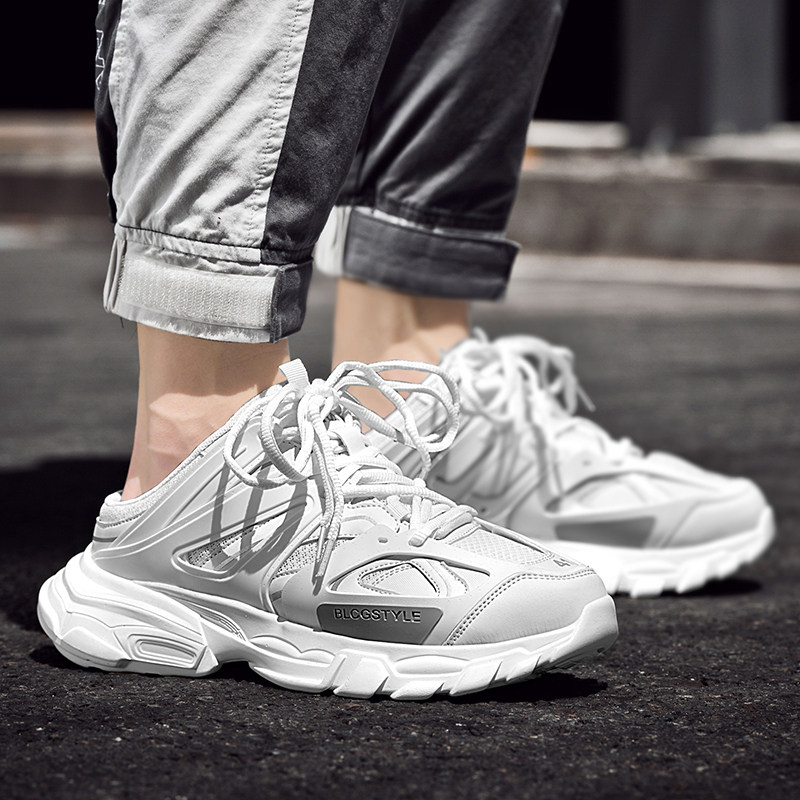 明星同款 2026新款今年流行爆款巴黎3代厚底增高半拖老爹鞋男女