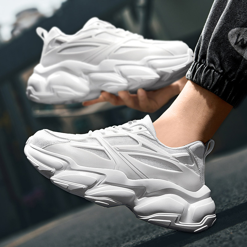 巨好看不累脚的鞋子2026新款今年流行爆款小众厚底增高老爹鞋男女