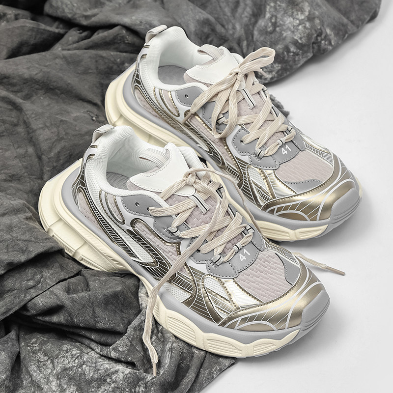 鞋子女设计感小众高级感2026新款今年流行爆款增高厚底老爹鞋男