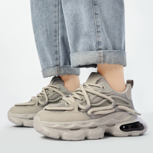 男鞋2026新款春季今年流行爆款小个子显高百搭高端增高厚底老爹鞋