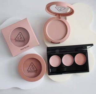 3ce腮红小样rose beige蜜桃橘裸粉哑光单色nude peach膨胀 收缩色
