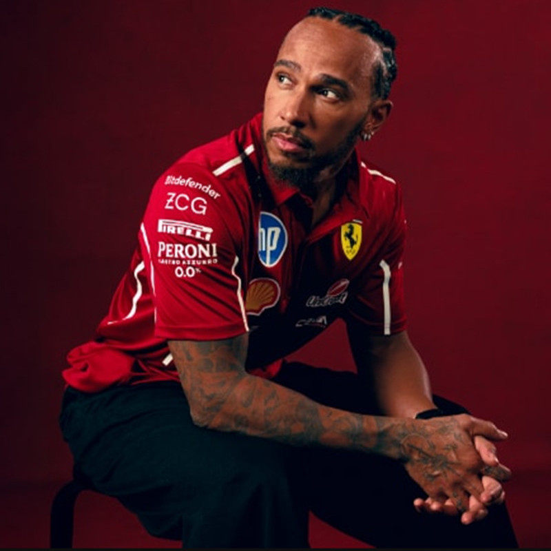 新款2025法拉利F1赛车服短袖T恤定制运动衬衫 Ferrari polo