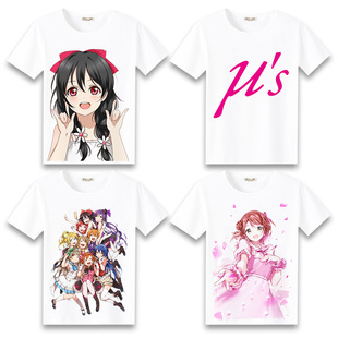 love live 动漫南小鸟 妮可 东条希cos同款潮流圆领体恤夏短袖t恤