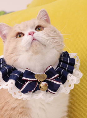 宠物项圈猫咪狗狗兔子蕾丝口水巾围脖围嘴拍照饰品一件包邮