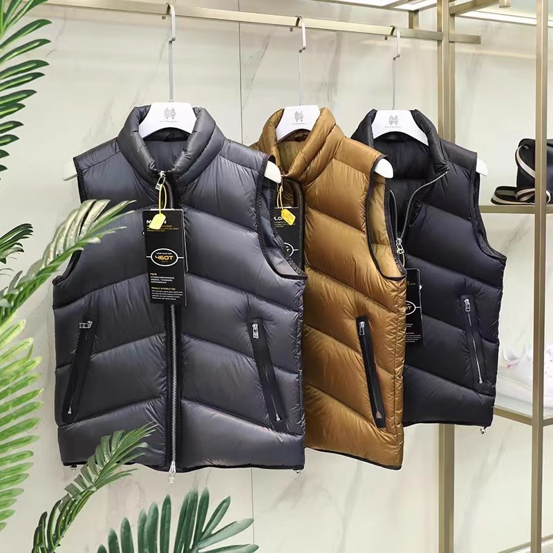 意式轻奢外贸高蓬松鹅绒羽绒背心