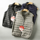 内外穿中老年青年马甲大码 男鹅绒羽绒服背心马夹冬季 轻薄款 背心潮