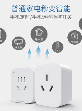 手机无线智能插座涂鸦 Zigbee 天猫Aleax语音控制电量计量统