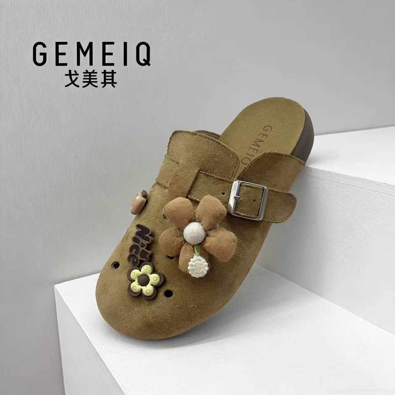 戈美其休闲包头托凉鞋女鞋图片