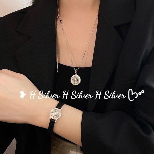 S925纯银吉言罗盘银项链