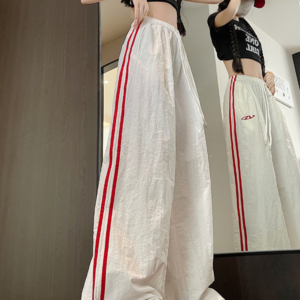 多巴胺速干运动裤子男女夏季薄款高腰宽松阔腿直筒休闲裤P39,女装休闲裤,星座410-6（原星座1304-1）