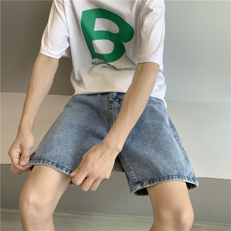 牛仔短裤夏季薄款水洗纯色五分裤男P35,男装牛仔裤,星座410-6（原星座1304-1）
