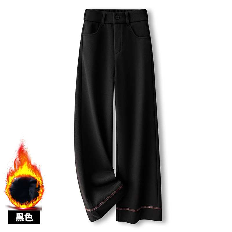 啄木鸟安哥拉红复古毛呢阔腿裤女秋冬新款加绒加厚窄版休闲糯米裤,女装/女士精品,休闲裤,淘宝优惠券,粉丝福利购,淘宝优惠卷