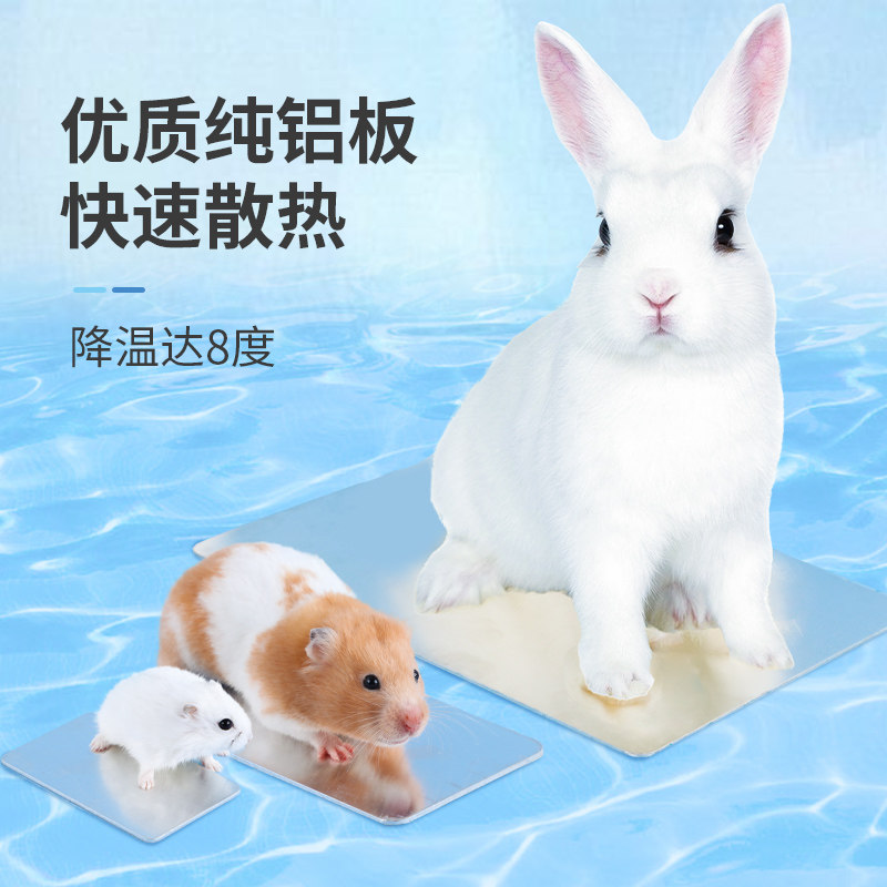 仓鼠夏天用品宠物兔子龙猫冰垫冰床夏季消暑凉席冰屋散热降温铝板