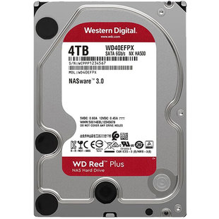 WD/西部数据 4TB NAS硬盘 红盘Plus 3.5英寸 SATA接口 WD40EFPX