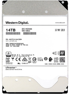 WD/西部数据14TB企业级氦气硬盘3.5英寸 SAS WUH721414AL5204行盘