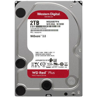 WD/西部数据 2TB NAS硬盘 红盘Plus 3.5英寸 SATA接口 WD20EFPX