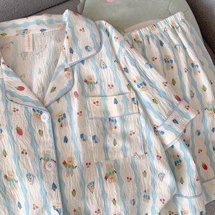 短裤 高级感夏短袖 云朵棉独特别致家居服 2026新款 樱桃小熊睡衣女款