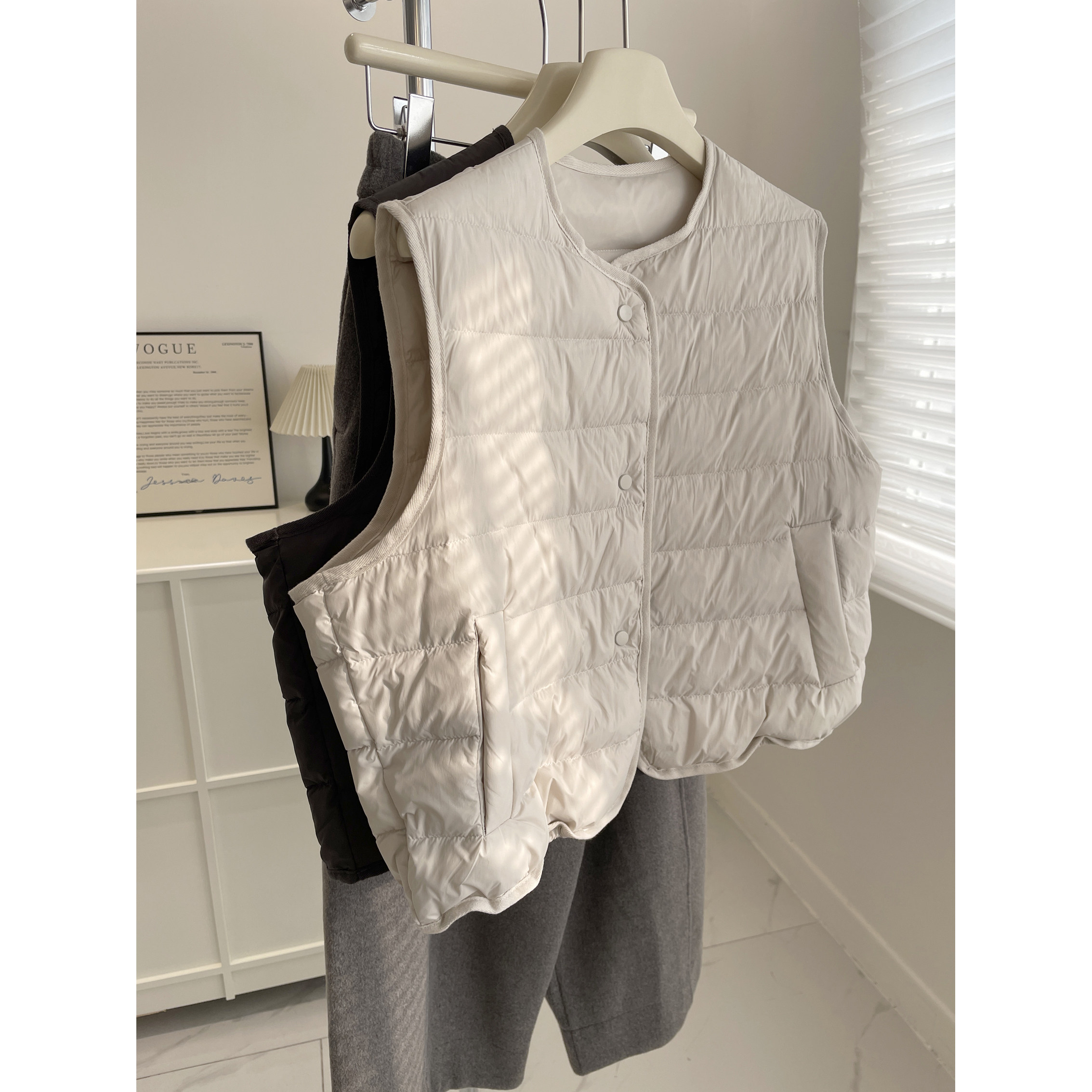 轻盈保暖~韩系轻薄羽绒马甲女！秋冬小个子休闲叠穿马夹外穿背心,女装/女士精品,马夹,淘宝优惠券,粉丝福利购,淘宝优惠卷