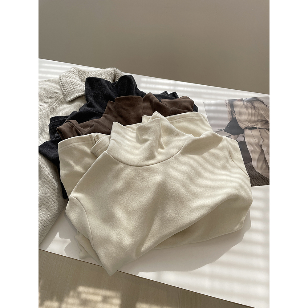 软绵绵~双面澳绒高领打底衫