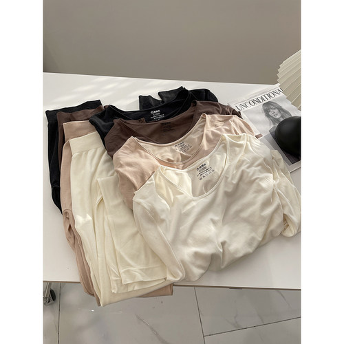 无痕一体式肌底保暖内衣套装