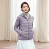 轻薄羽绒服女款 短款 大码 YAY鸭绒新款 轻便白鸭绒时尚 白鸭绒外套冬