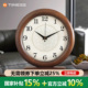 实木座钟客厅现代简约桌面台式 2026新款 钟表轻奢高档摆件时钟静音