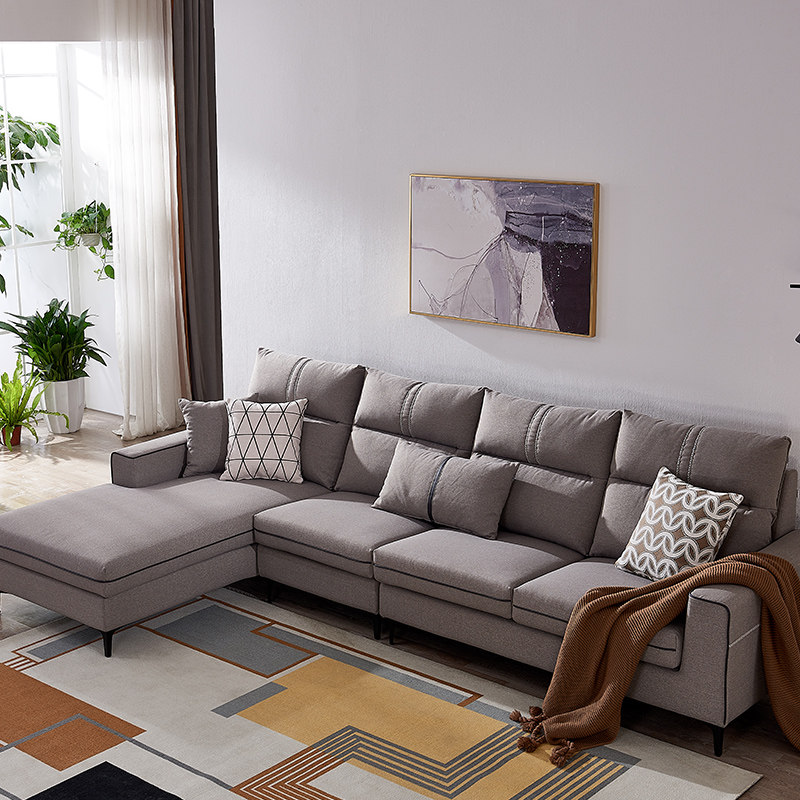 全友家居家具家私 门店同款 布洛克 21833可拆洗l形转角布艺沙发