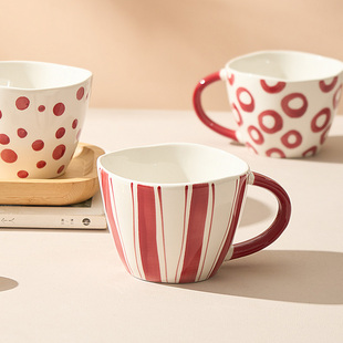 陶瓷马克杯家用喝水杯子女士高档早餐牛奶咖啡杯办公室大容量茶杯