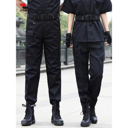 安全工作服裤子夏季511斜纹训练裤黑色单裤男女通用特别训练裤工