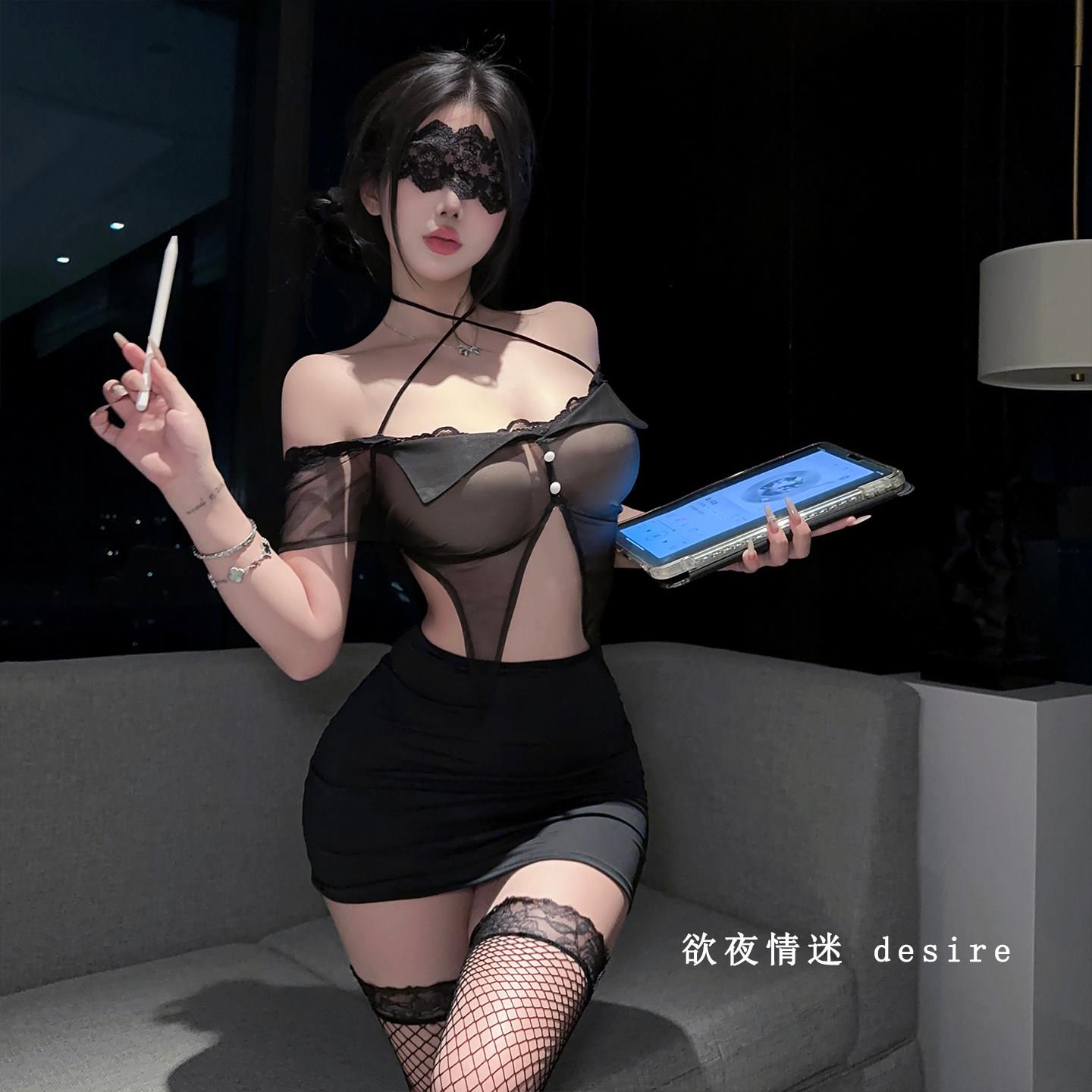 情趣味内衣性感OL秘书装角色扮演蕾丝包臀裙制服纯欲qqny诱惑套装