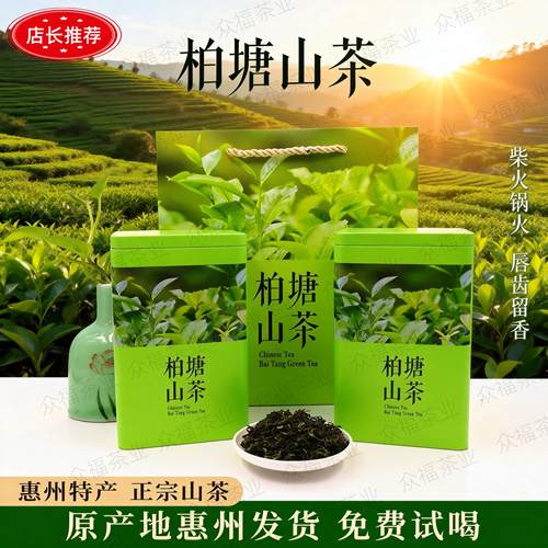 柏塘山茶广东客家手工罗浮山绿茶