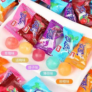 雅客薄荷糖混合水果味夹心硬质糖果散装结婚喜糖婚礼糖小零食年货