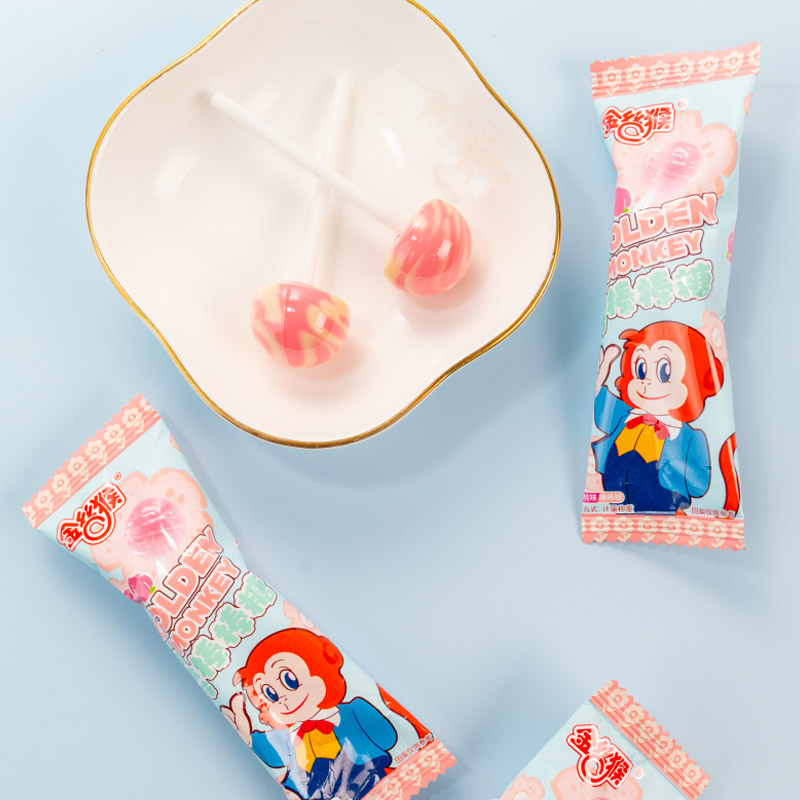 金丝猴白桃味棒棒糖水果味硬糖高颜值结婚喜糖宝宝满月伴手礼零食