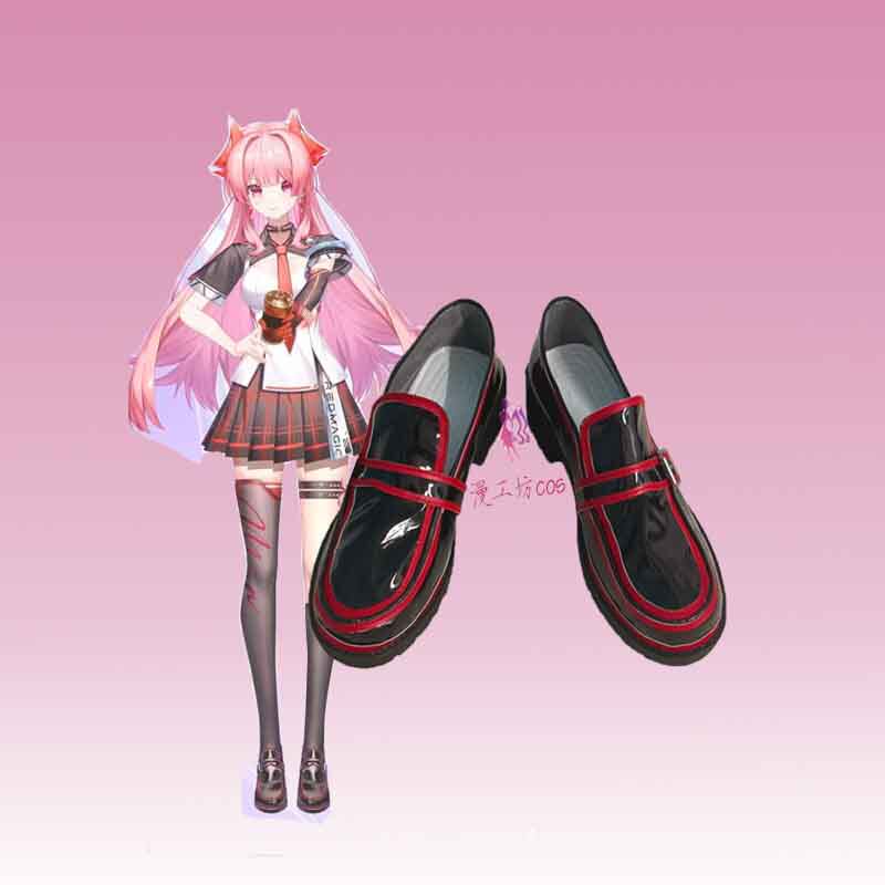 漫工坊百变红魔姬mora家族cos鞋子定制动漫游戏cosplay靴子定做