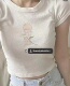 t恤上衣女夏季 Brandy Girl甜美纯欲bm风雏菊天使印花纯棉短袖