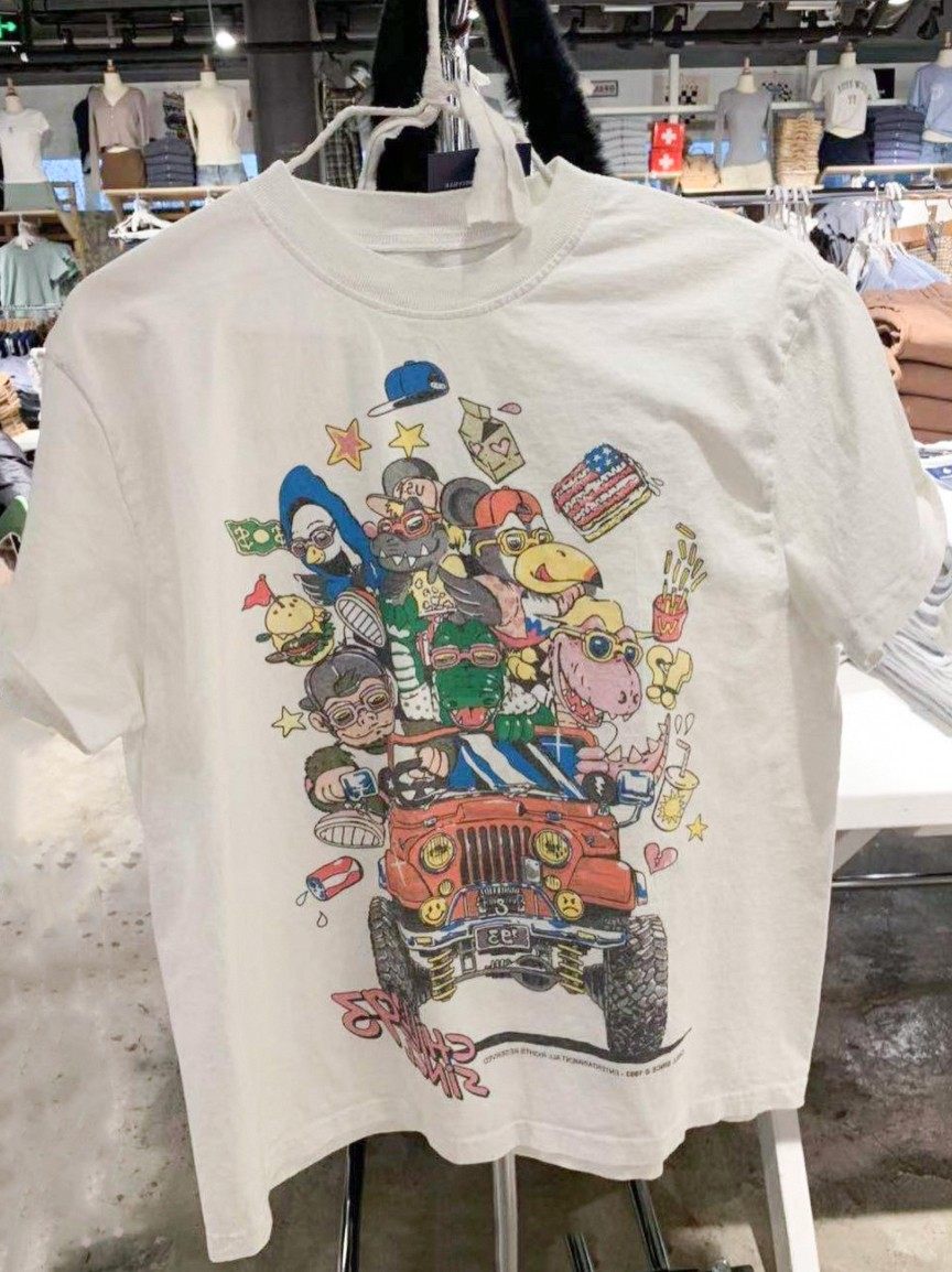 Brandy Girl官网新款恐龙汽车印花短袖bm卡通图案宽松t恤女ins,女装/女士精品,T恤,淘宝优惠券,粉丝福利购,淘宝优惠卷