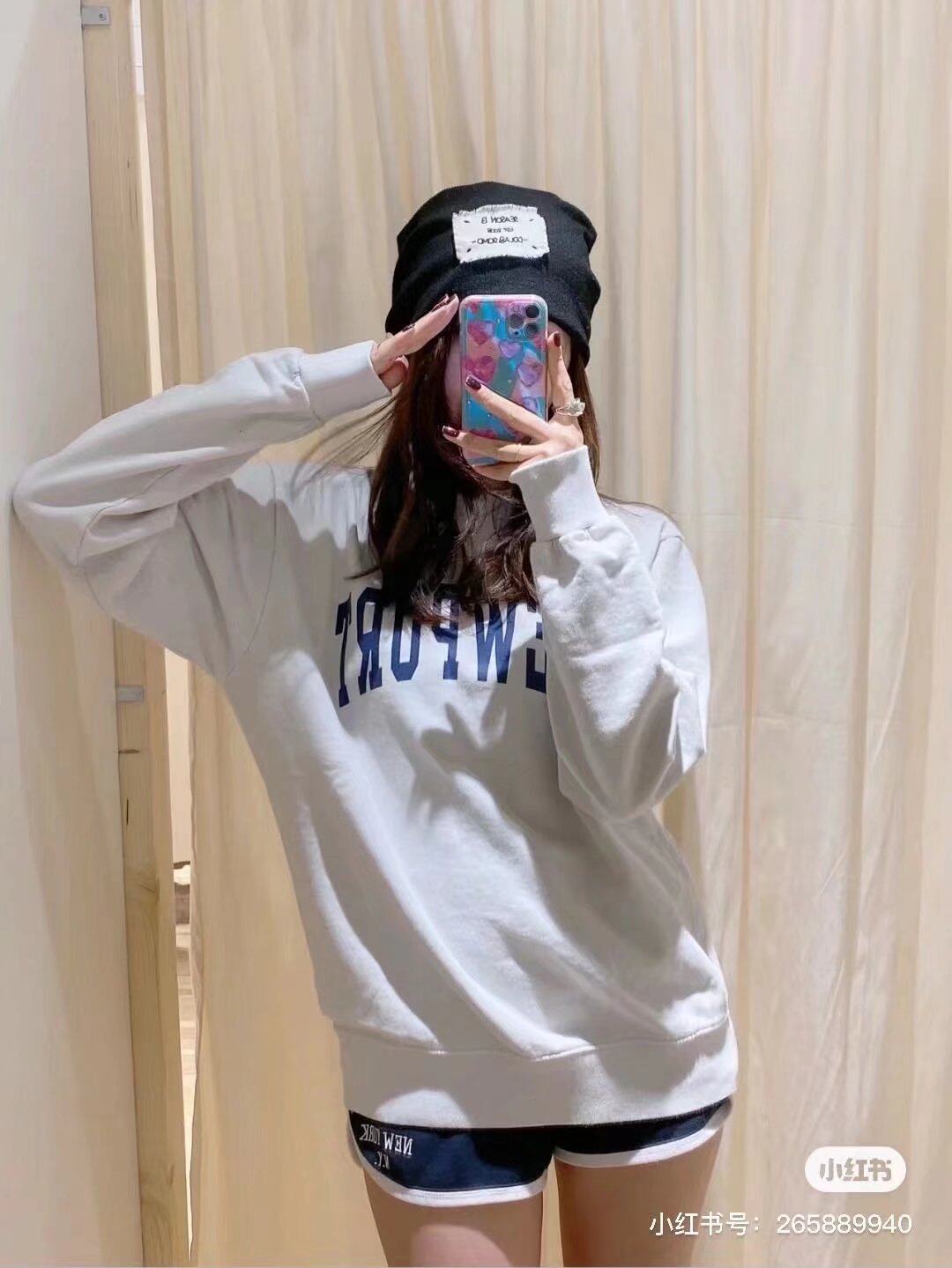 brandy girl官网新款newport字母印花宽松套头卫衣bm上衣女