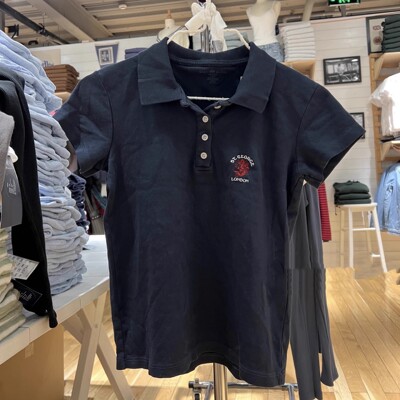 龙刺绣polo领纯棉短袖