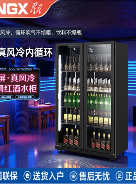 星星超市啤酒展示柜双门玻璃柜