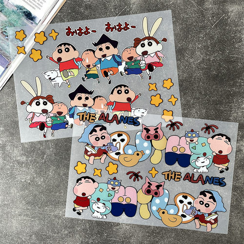蜡笔小新动漫卡通反光防水贴纸