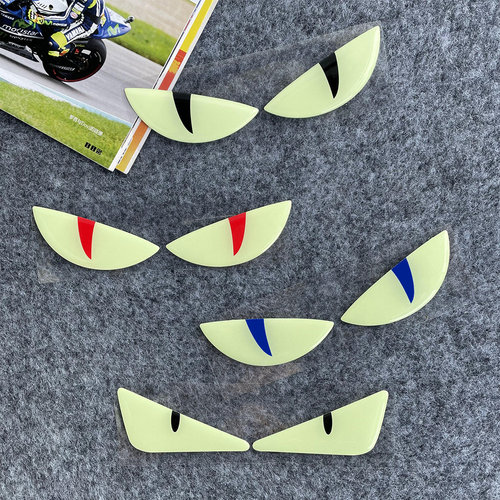 夜光3D立体摩托车小恶魔眼睛贴纸