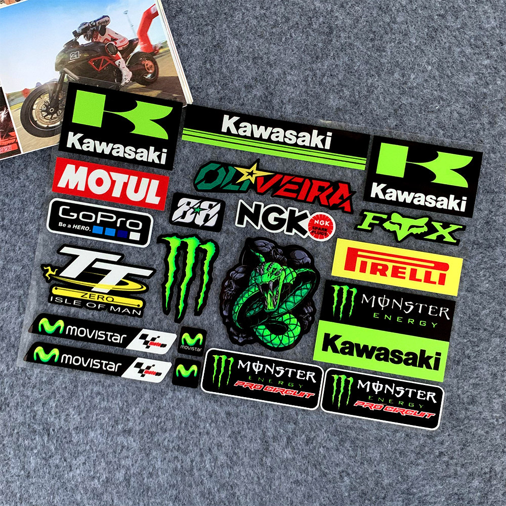 【爆款热销】适用川崎魔爪反光贴