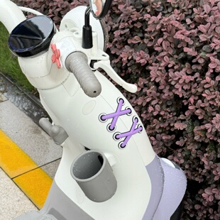 适用于极核MO1/MO1i立体橡胶XX装饰仿真鞋带贴电动车划痕遮挡贴纸