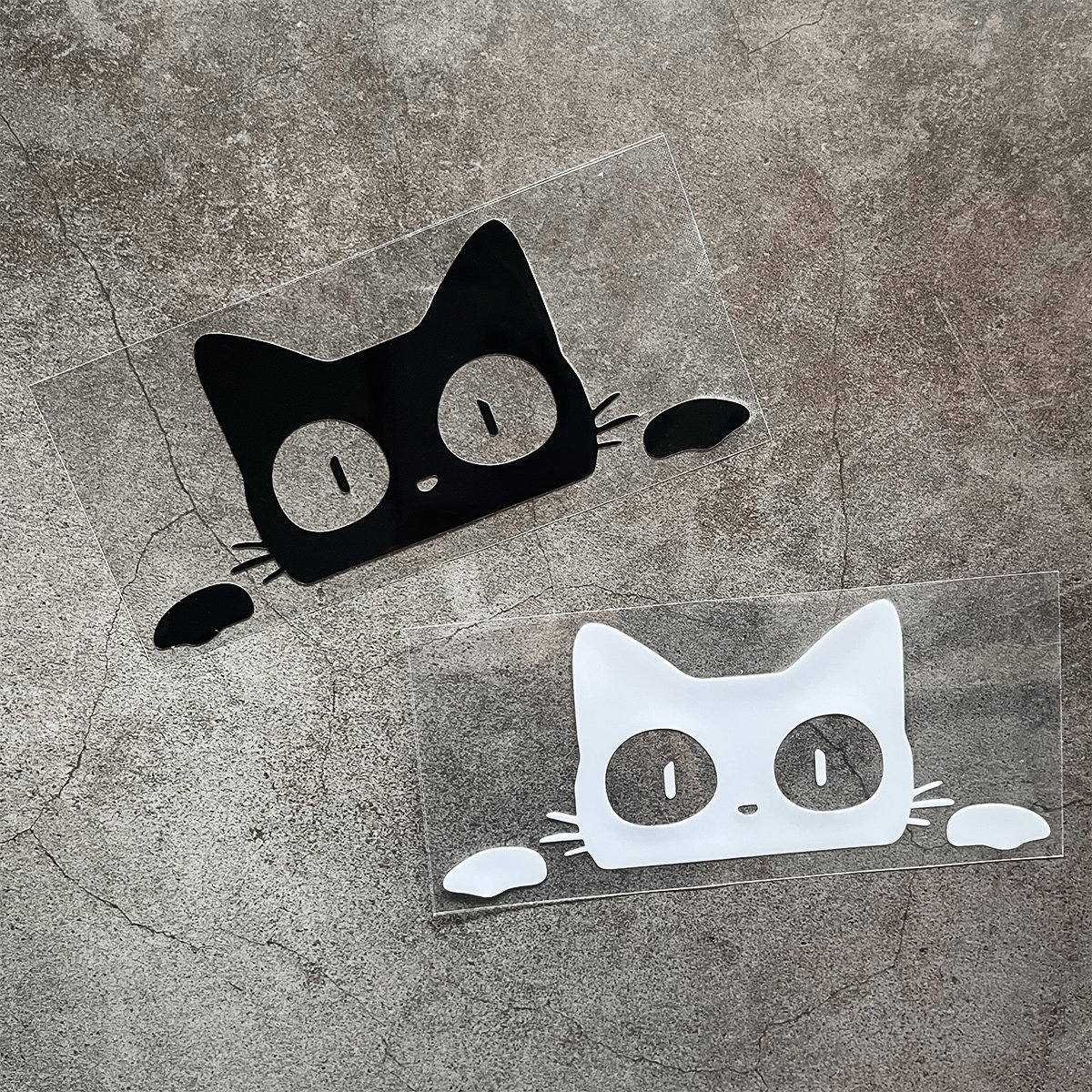 可爱小黑猫汽车贴纸卡通头像装饰
