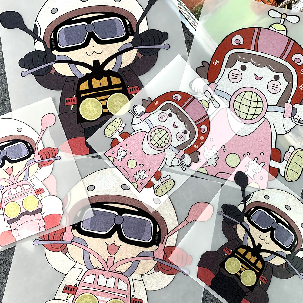 电动车摩托车贴纸向钱冲向前冲小女孩适用于雅迪小牛爱玛台铃九号,摩托车/装备/配件,贴纸/贴膜,淘宝优惠券,粉丝福利购,淘宝优惠卷