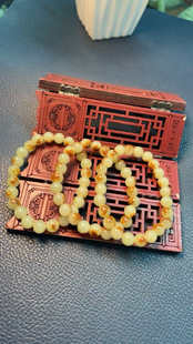 和田玉黄白老玉河磨玉手链手串东北籽料透闪石玉纯天然正品岫岩玉